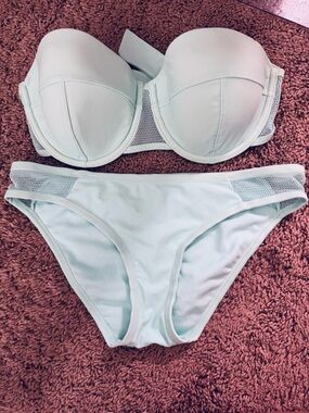 Xhilaration Mint Green Women’s Bikini Set - Top: XL Bottom: Small